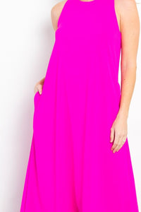 Magenta Midi Tank Dress