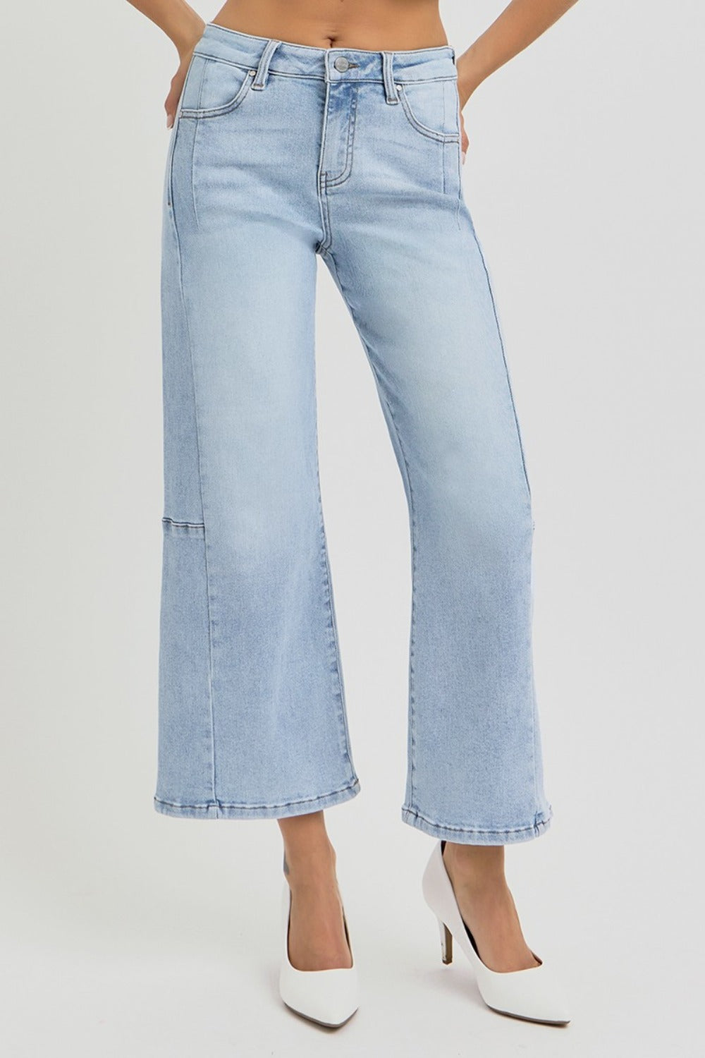 Risen Wide Leg Crop Jeans