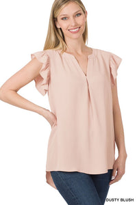 Zenana Ruffled Sleeve top