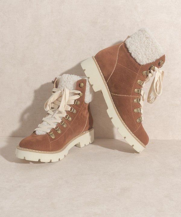 Oasis Society Lace Up Ankle Bootie