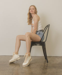 Oasis Society Lace Up Ankle Bootie