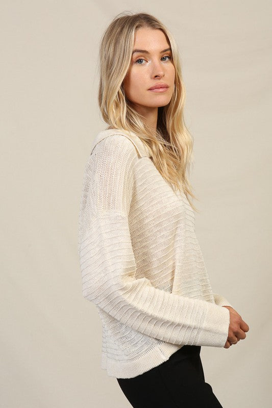 Lumiere Collared Shirt Sweater