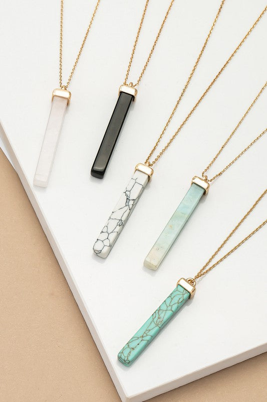 Natural Stone Pendant Necklace