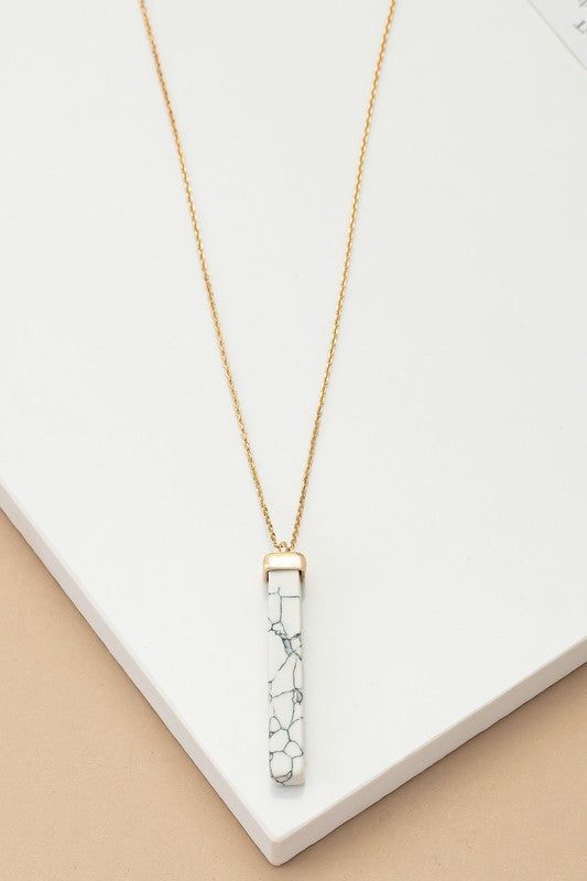 Natural Stone Pendant Necklace