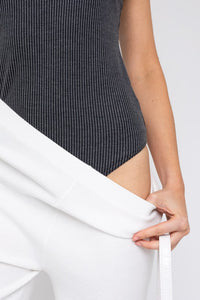Sweetheart Neckline Ribbed Bodysuit