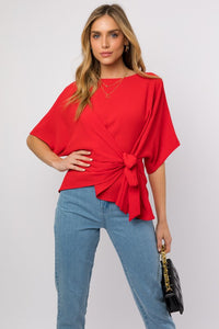 Holiday Side Tie Top
