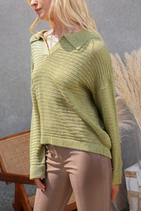 Lumiere Collared Shirt Sweater