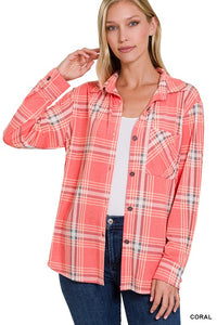 Zenana Plaid Shacket
