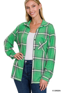 Zenana Plaid Shacket