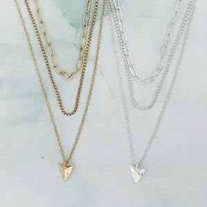 Arrowhead Triple Layered Chain Necklace Set Of 3