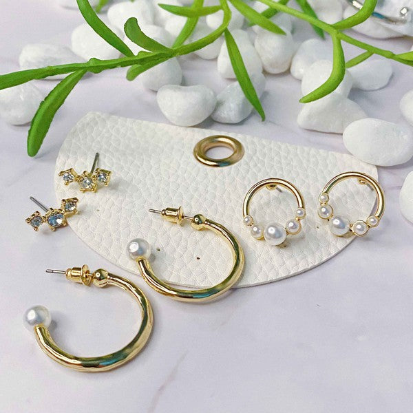Perfect Pearl Earrings Set Of 3