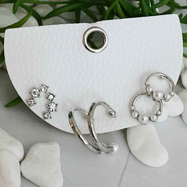 Perfect Pearl Earrings Set Of 3