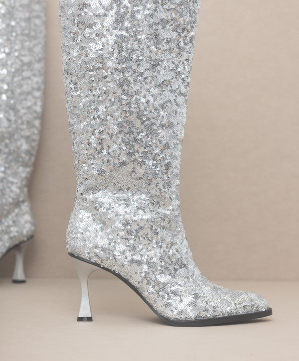 Oasis Society Knee High Sequin Boots
