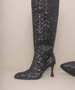 Oasis Society Knee High Sequin Boots