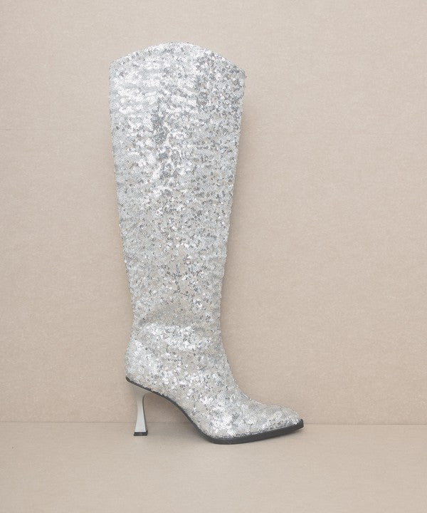 Oasis Society Knee High Sequin Boots