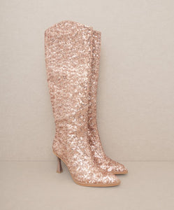 Oasis Society Knee High Sequin Boots