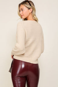 Lumiere Cross Over Front Sweater