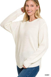 ROUND NECK BASIC SWEATER