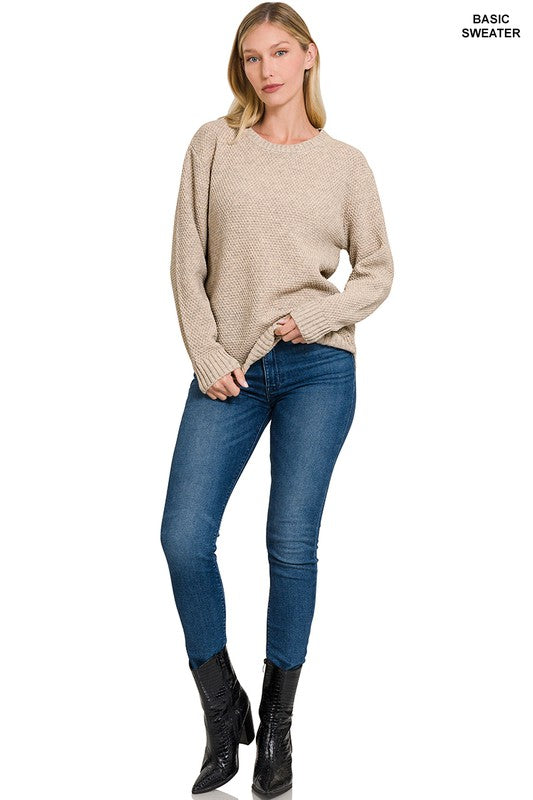 ROUND NECK BASIC SWEATER