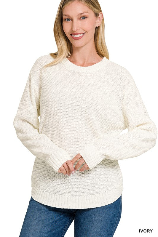 ROUND NECK BASIC SWEATER