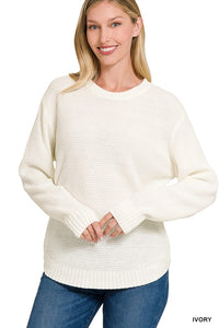 ROUND NECK BASIC SWEATER