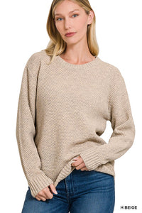 ROUND NECK BASIC SWEATER