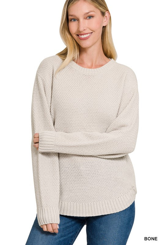 ROUND NECK BASIC SWEATER