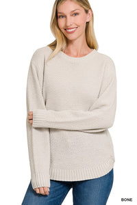 ROUND NECK BASIC SWEATER