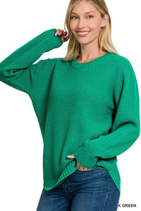 ROUND NECK BASIC SWEATER