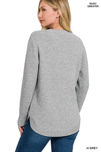 ROUND NECK BASIC SWEATER