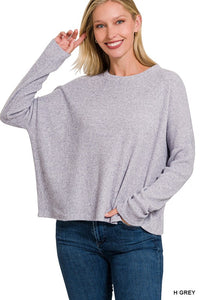 Zenana Ribbed Cropped Sweater