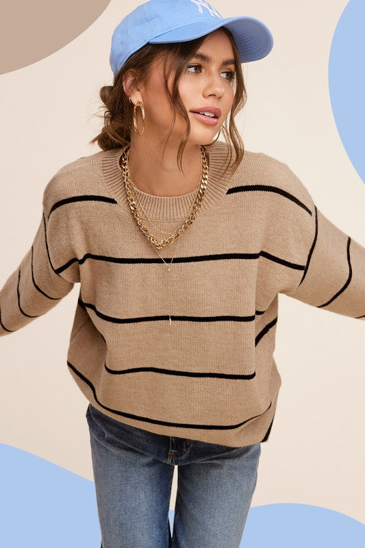 Super Soft Oversized Striped Sweater