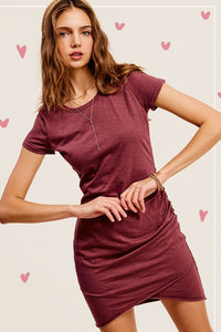 La Miel Ruched T-shirt Dress