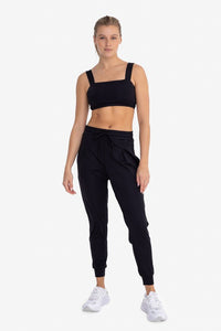 Mono B Solid Pleated Front Joggers