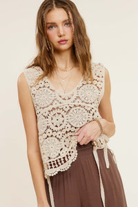 Summer Vibes Crochet Vest Top