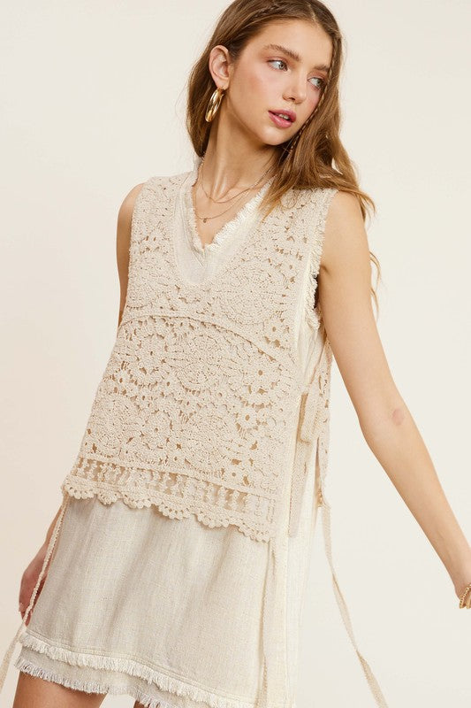 Summer Vibes Crochet Vest Top