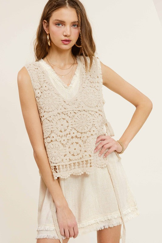 Summer Vibes Crochet Vest Top