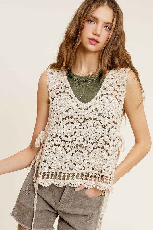 Summer Vibes Crochet Vest Top