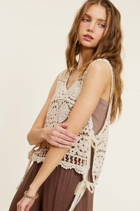 Summer Vibes Crochet Vest Top