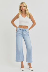 Risen Wide Leg Crop Jeans