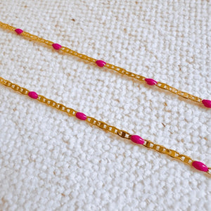 Color Pop Enamel Chain Necklace