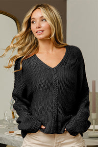 BiBi Cable Knit Sweater in Black