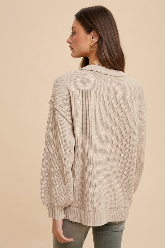 Annie Wear Stay Cozy Sweater in Oatmeal