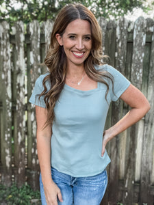 Short Sleeve Asymmetrical Top