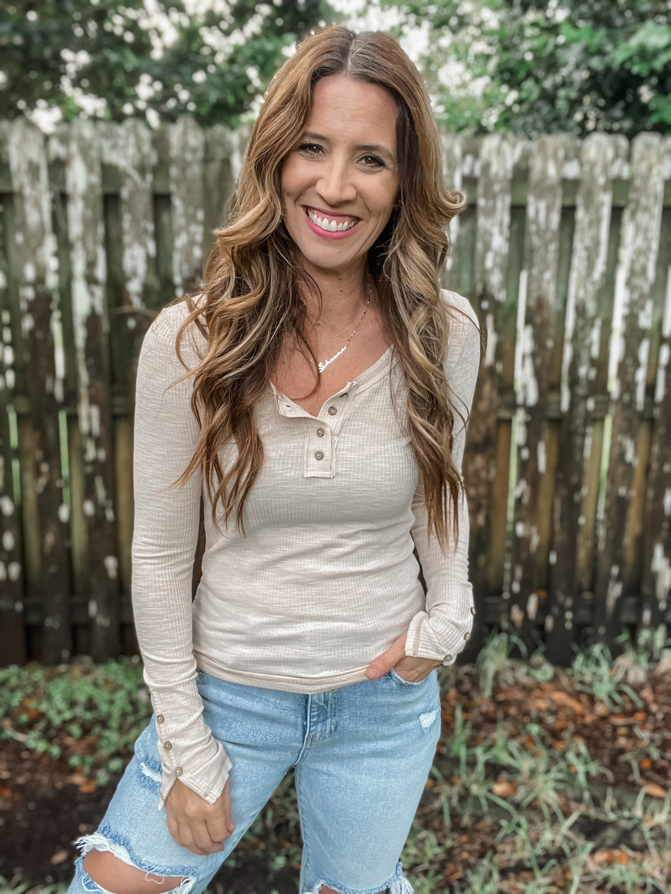 Long Sleeve Ribbed Top