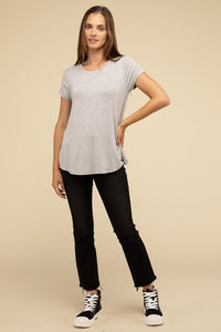 Zenana Flowy Round Hem T-shirt