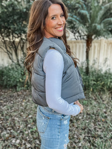 Pocketed Puffer Vest