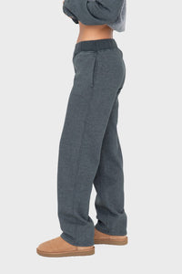 Mono B Elastic Waist Fleece Pants in Jungle Green