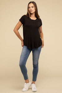 Zenana Flowy Round Hem T-shirt