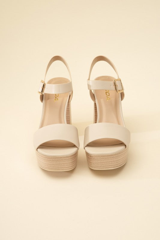 Neutral Mule Block Heels